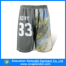 Venda Por Atacado Mens Sublimation Basquetebol Ginástica Fleece Shorts